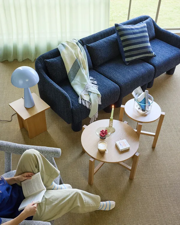 Elegance 3-Sitssoffa Mörkblå