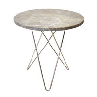 Tall Mini O Sidebord Sort Marmor/Stål