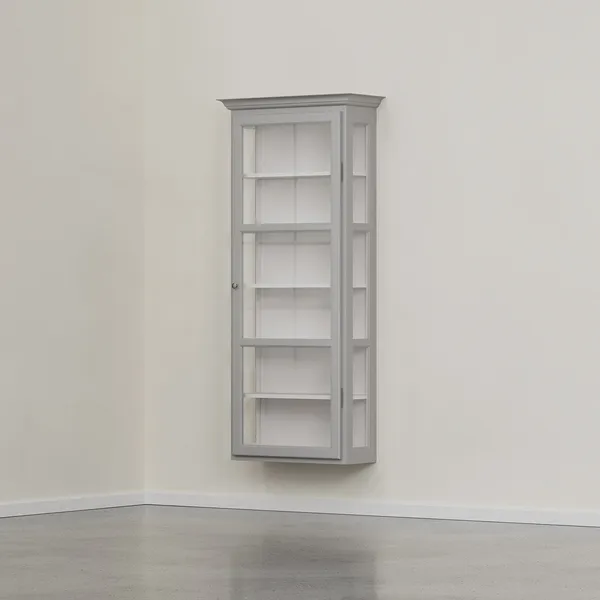 V4 Vitrineskap Grå