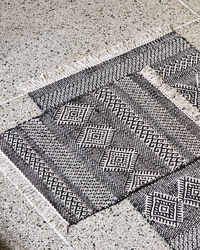 Ethnic Tæppe 60x90 cm Sort/Natur