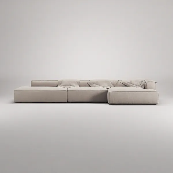 Grand 5-Paikkainen Sohva avoin pää Vasen Sandshell Beige