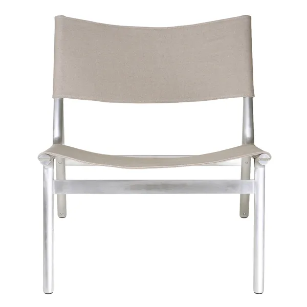 Union Lænestol Aluminium / Sandstone Linen