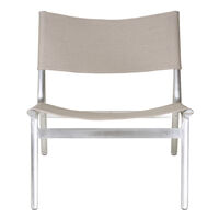 Union Lænestol Aluminium / Sandstone Linen