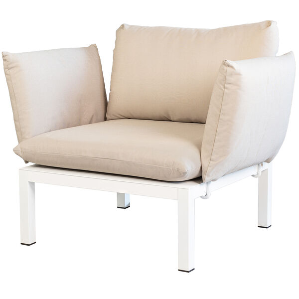 Domino Lænestol Beige/Hvid