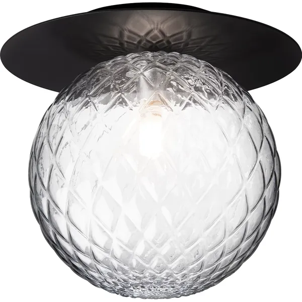 Liila 1 Væg-/Loftslampe 255 mm Sort / Klar