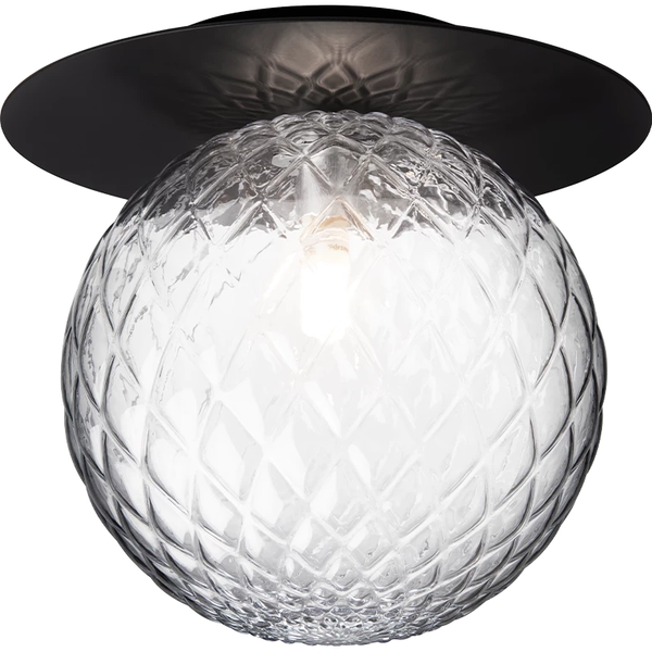 Liila 1 Vegg-/Taklampe 255 mm Svart / Klar
