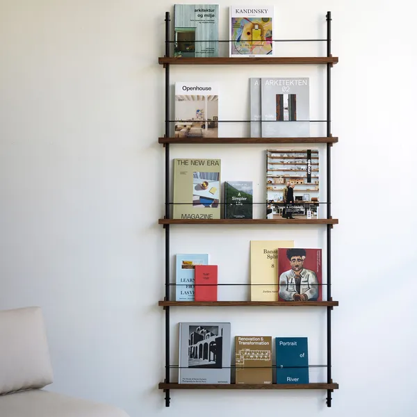Magazine Hylla 85x188 cm Svart