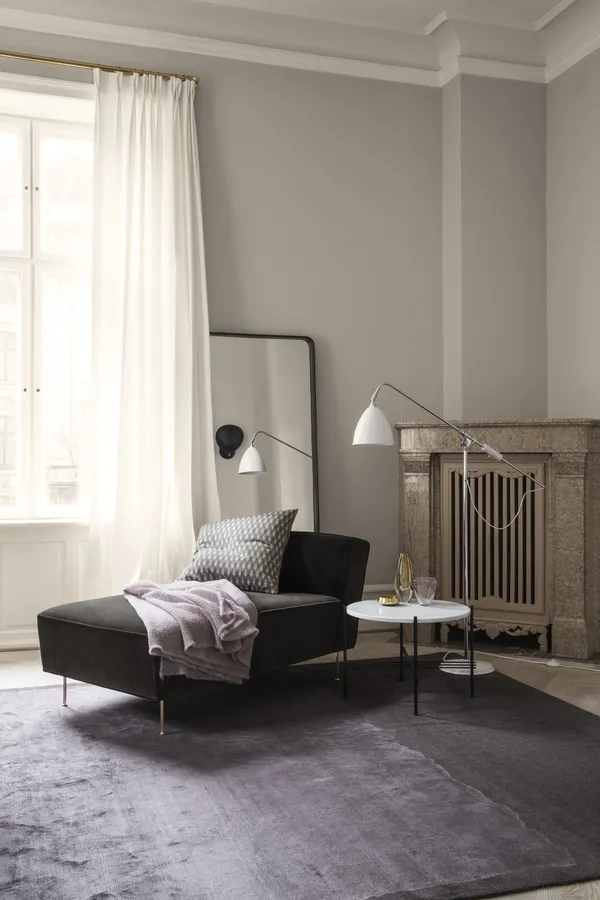 TS Sofabord 55 cm Sort / Hvidt Carrara marmor