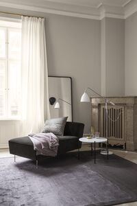 TS Sofabord 55 cm Sort / Hvidt Carrara marmor