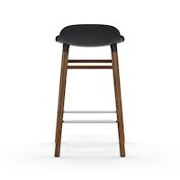 Form Barstol 65 cm Sort/Valnøtt