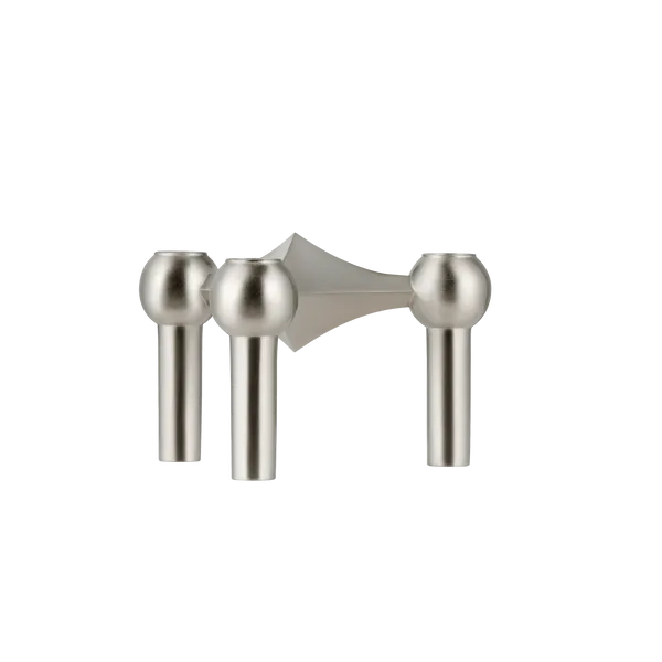 Nagel Lysestake 3 Deler Brushed Chrome