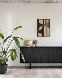 Teak Mosaik Skjenk Tre Dører