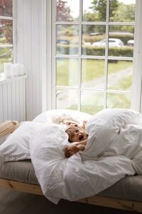Grab Bäddsoffa Med Madrass Klarlackad / Beige
