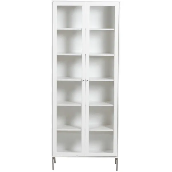 Volt Skåp Glasdörr Vit 75x32x190 cm