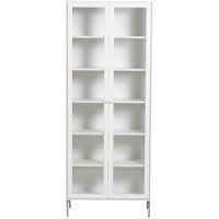 Volt Skåp Glasdörr Vit 75x32x190 cm