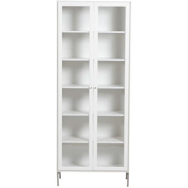 Volt Skab Glasdør Hvidt 75x32x190 cm