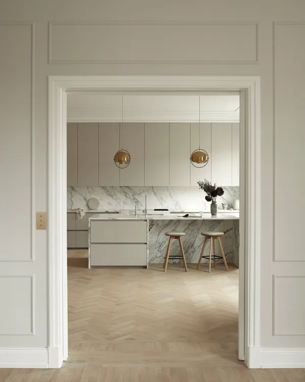 Pauline Barstol 65 cm Oljet Eik / Skinn Oyster