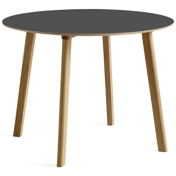 CPH Deux 220 2.0 Bord Ø100 cm Stone Grey / Vannbasert Lakkert Eik