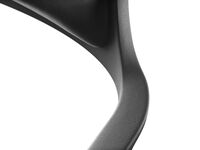 452 Svingstol med Hjul Pudderlakkert Aluminium / Sort Skinn