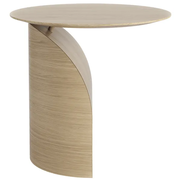 Savoa Sidobord Ø54 cm Naturlig Ek