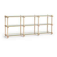 Woody Reolsystem 2.0 Low Soaped Oak / Clear Glass