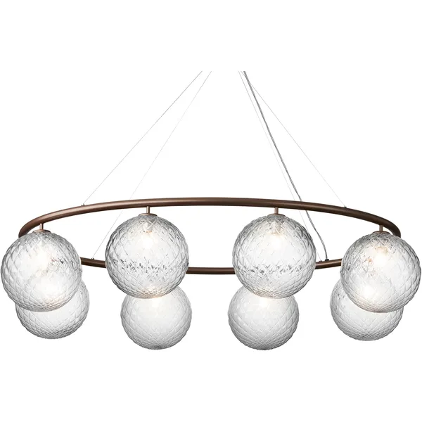 Miira 8 Oval Kattokruunu Dark Bronze / Kirkas
