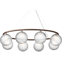 Miira 8 Oval Kattokruunu Dark Bronze / Kirkas