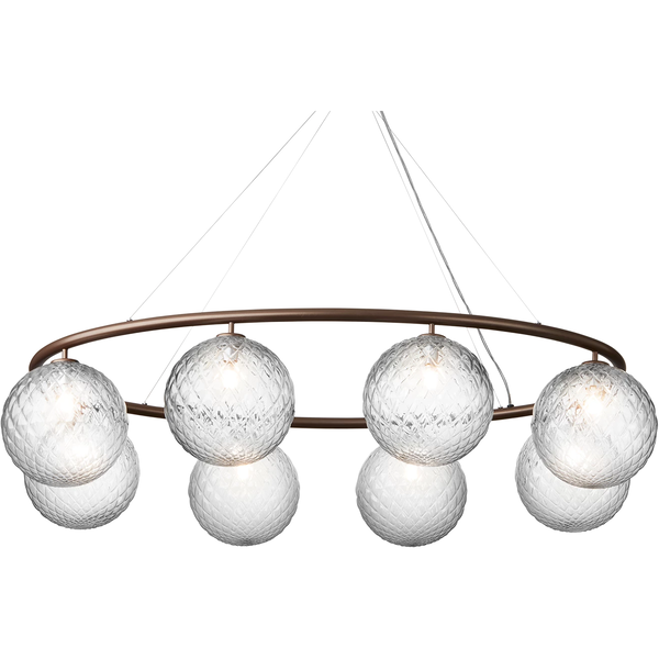 Miira 8 Oval Lysekrone Dark Bronze / Klar