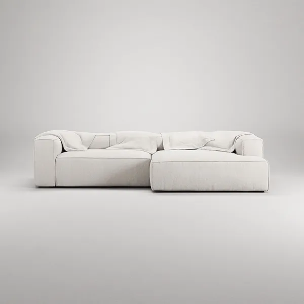 Grand Kolmipaikkainen Sohva leposohva Oikea Steam White