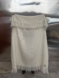 Fridh Plaid Mohair 130x170 cm Offwhite