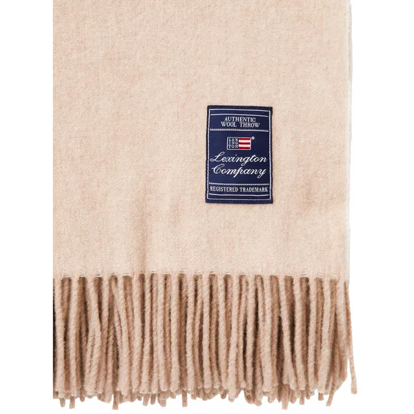 Waves Recycled Wool Jacquard Huopa 130x170 cm Beige/Luonnonvalkoinen