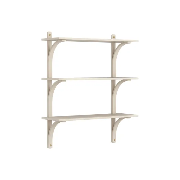 Levi Vägghylla 90 cm Medium Aluminium / Naturlack Ek