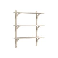 Levi Vägghylla 90 cm Medium Aluminium / Naturlack Ek