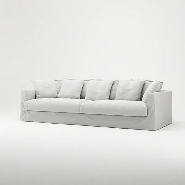 Le Grand Air 4-Sitssoffa Bomull Vit