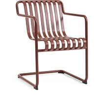 Palissade Cantilever Dining Armchair Iron red powder coated steel