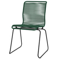 Panton One Stol Grön / Svart Metall