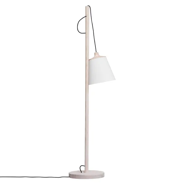 Pull Gulvlampe Hvit / Eik