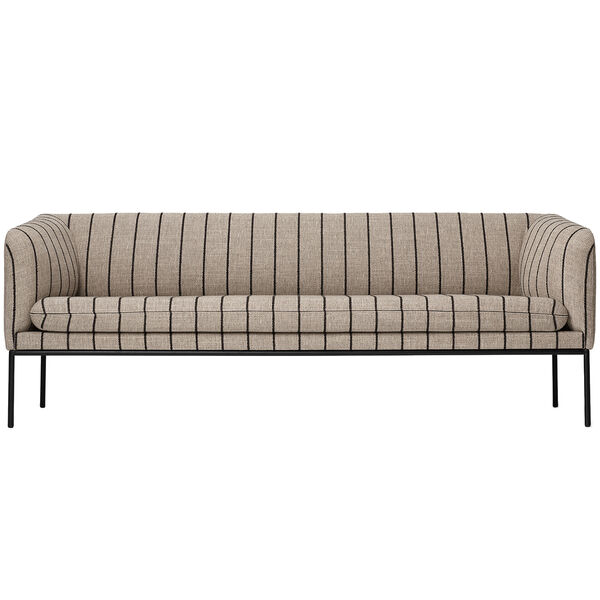 Turn Boucle 3-Sitssoffa Svart / Sand