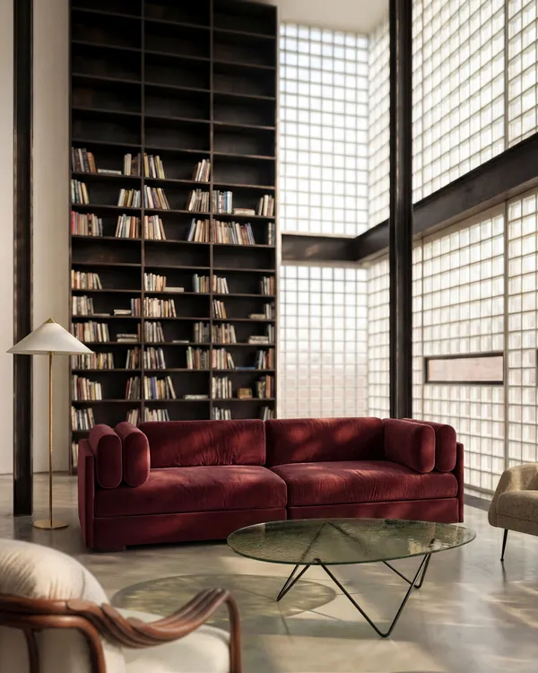Pedrera Soffbord Texturerat Glas Brons / Svart