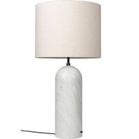 Gravity XL Gulvlampe Lav Hvid Marmor / Canvas