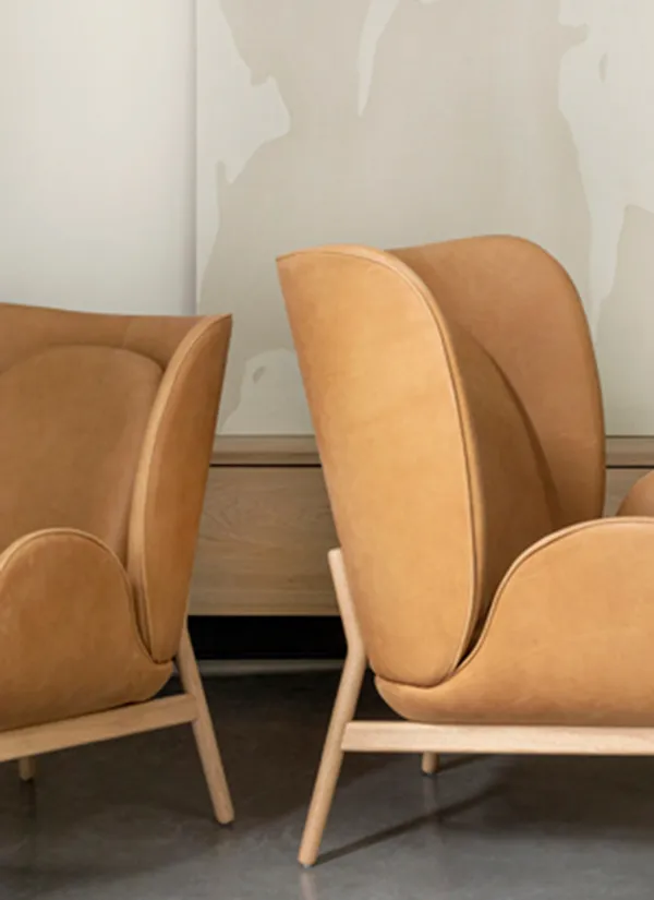 Embrace Armchair With Footstool S Vintage Cognac