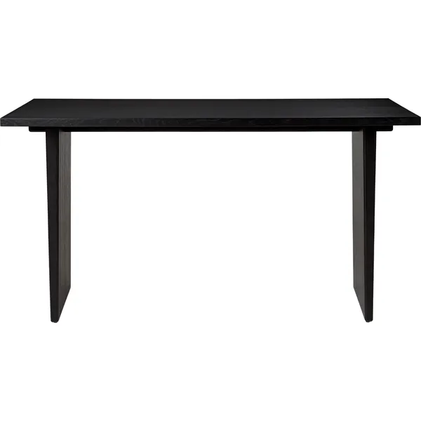 Private Skrivebord 120x60 cm Brown Black Bejdset Egetræ