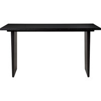 Private Skrivebord 120x60 cm Brown Black Bejdset Egetræ
