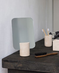 Travertine Mirror Linen