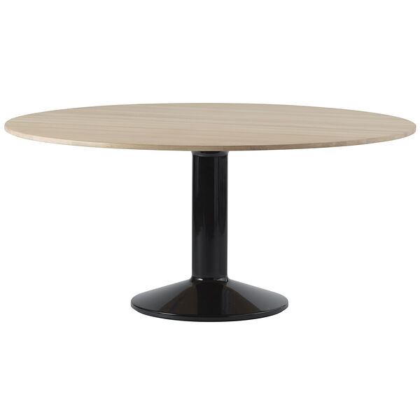 Midst Spisebord Ø160 cm Oljet Eik / Sort