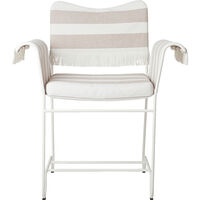 Tropique Matstol Med Fransar Classic White Semi Matt / Leslie Stripe 40