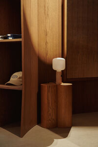 Core Pendel / Bordlampe Creme Travertin