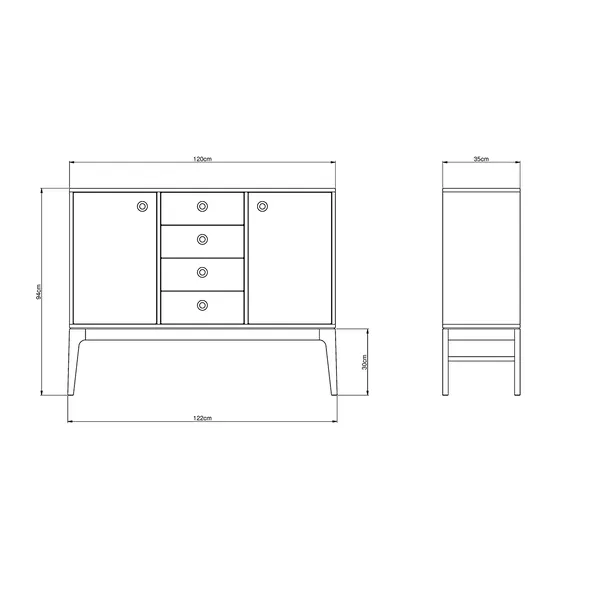 Höllviken Sideboard White Pigmented Oak