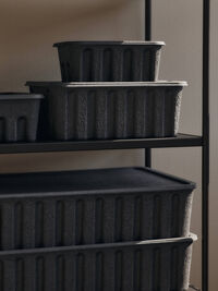 Paper Pulp Laatikot 2 kpl:n pakkaus Pieni Charcoal