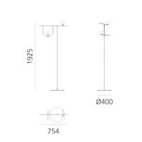 Yanzi Gulvlampe Sort / Messing